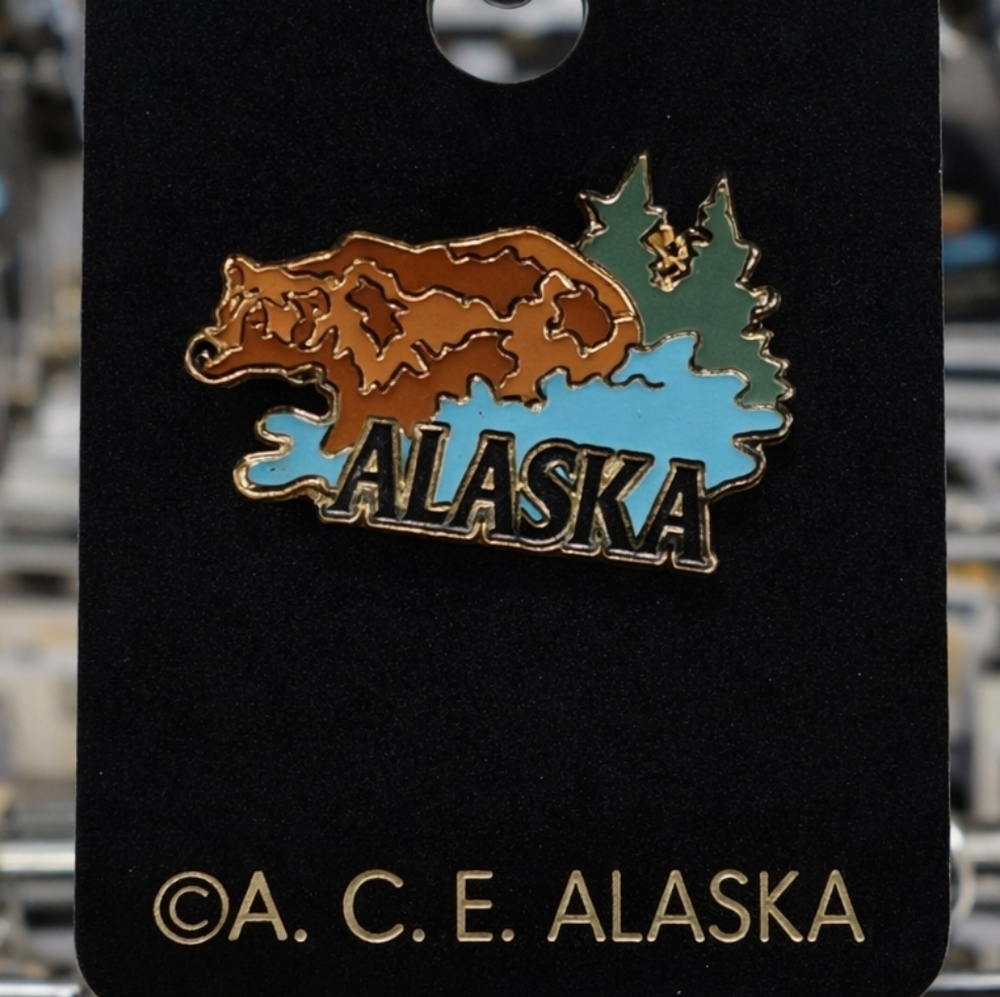 Alaska Bear Lapel Pin Ace Alaska